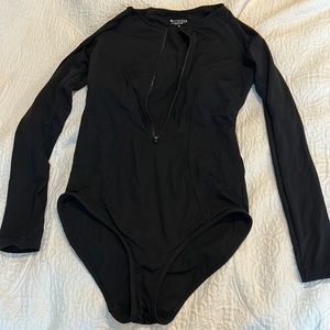Athleta long sleeve one piece swimsuit.  Size small.  Black.
